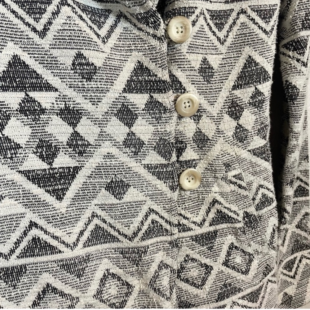 Lucky Brand Tribal Pattern Button Front Blazer Jacket Size M - Picture 12 of 13